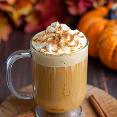 cup of cappuccino with cinnamon