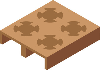 Wood cup holder icon isometric vector. Recycle identity. Wooden design