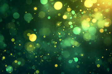 Celestial Green Bokeh Lights
