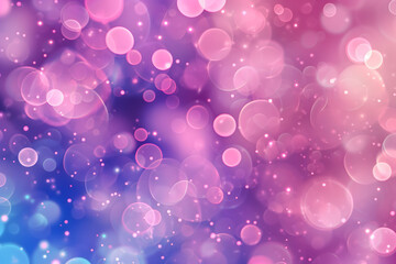 Fototapeta na wymiar Abstract Pink Blue Celestial Bokeh Background