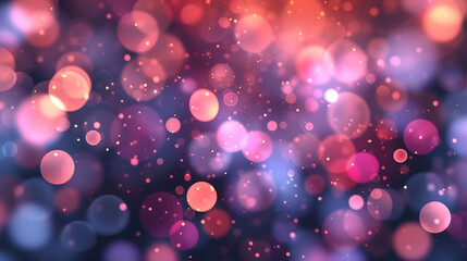 Obraz na płótnie Canvas Abstract Bright Blurry Pink Blue Bokeh Particle Light