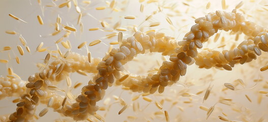 Grain research, grain modification. Bio technology, genetic modification concept.