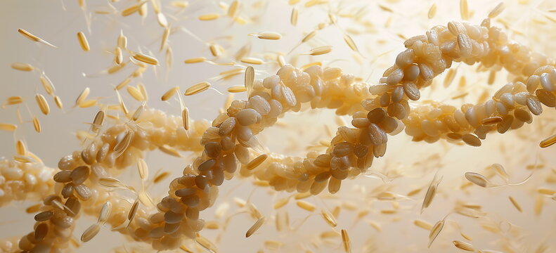 Grain research, grain modification. Bio technology, genetic modification concept.