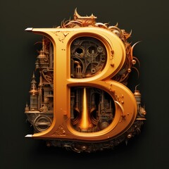 Letter B Logo Symbol Fancy