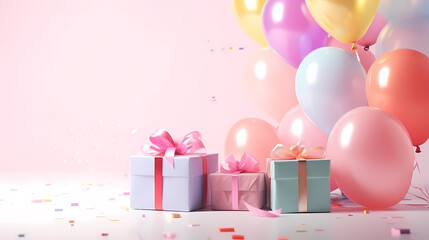 Gift box background. Gifts with copy space. For Christmas gifts, holidays or birthdays