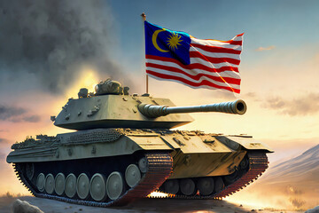 Fototapeta na wymiar Heavy Battle Tank of Malaysia