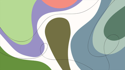 ABSTRACT BACKGROUND WITH HAND DRAWN SHAPES PASTEL FLAT COLOR VECTOR DESIGN TEMPLATE FOR WALLPAPER, COVER DESIGN, HOMEPAGE DESIGN