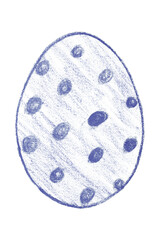 Drawing purple Easter eggs isolated on transparent background.