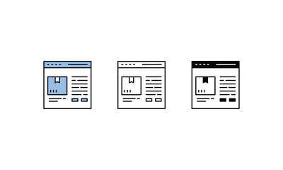 Logistics Website icons vector strock illustration