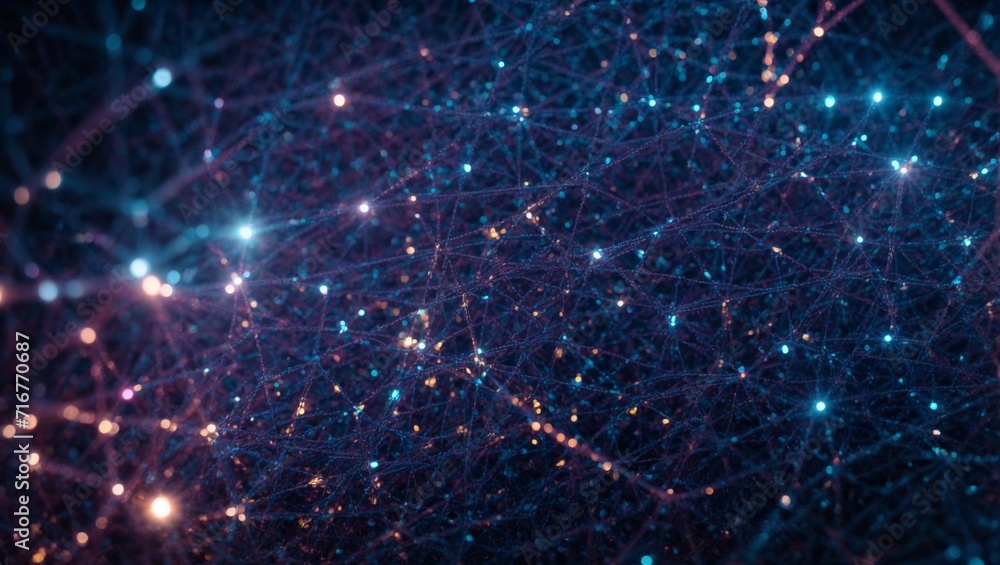 Poster 3d rendering of abstract particle design background modern technology network communication