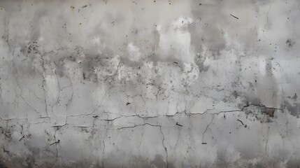 Gray concrete wall with dirty marks and cracks