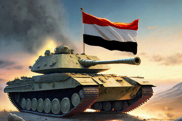 Heavy Battle Tank of Yemen - obrazy, fototapety, plakaty