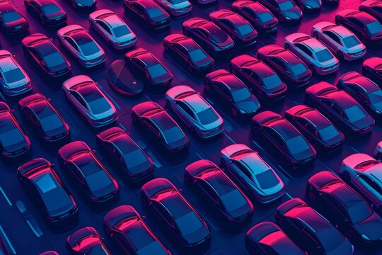lots of cars on car parking