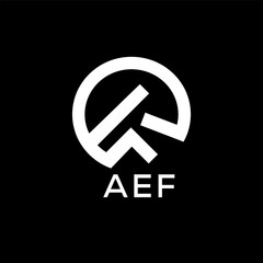AEF Letter logo design template vector. AEF Business abstract connection vector logo. AEF icon circle logotype.
