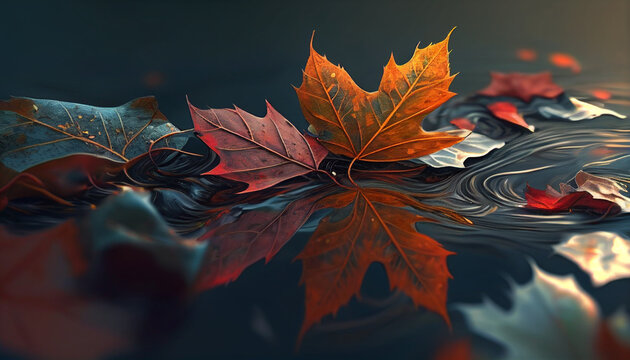 Autumn leaves background , Hyper realistic,wallpaper, background ,Uhd, 32k, sharp image, hyper realistic wallpaper, octane render, full bright light Ai generated image