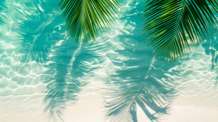 Fototapeta na wymiar palm tree on the beach background 