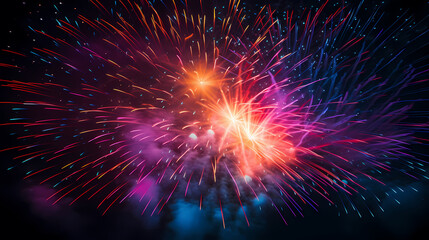 Fireworks background for celebration, holiday celebration concept