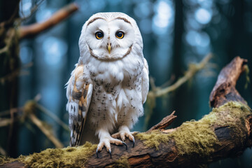 Owl sitting on a branch