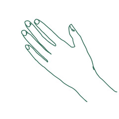 women's hand outline hand drawn illustration