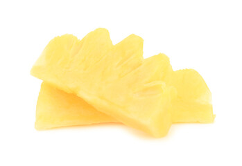 pineapple slice isolated on white background.