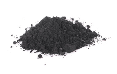 activated charcoal isolated on white background.