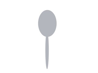 A Simple steel spoon Illustration