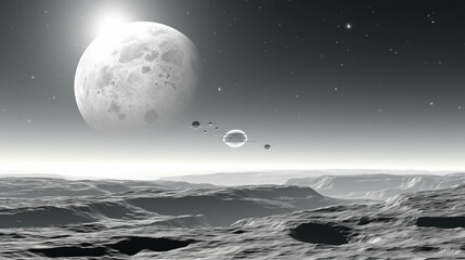 moon high definition(hd) photographic creative image