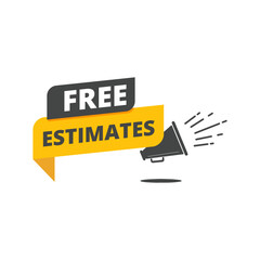 Free estimates vector banner social media template for businesses