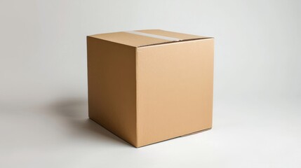 Cardboard Box on White Surface, Simple, Direct, and Straightforward