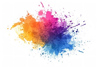 Multi-color Background Splatter Isolated