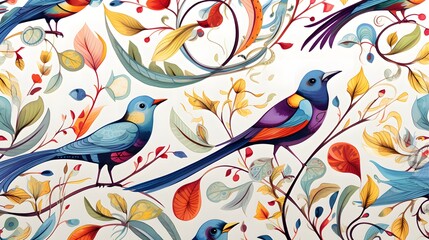 pattern with birds
