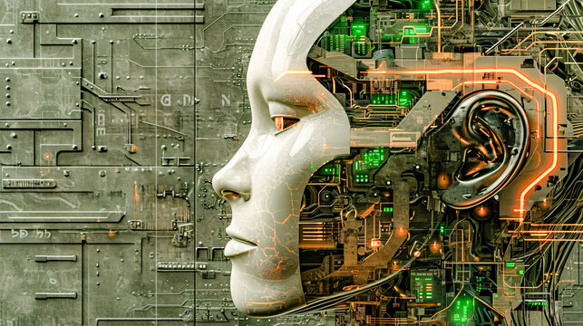 Artificial General Intelligence (AGI), also known as Strong AI refers to a type of Artificial Intelligence that has the Ability to Understand Learn and Apply its Intelligence Symbol Image Background