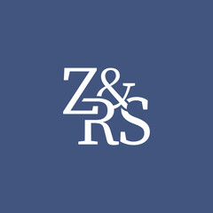 Abstract Z&RS letter mark Logo template, vector file eps, text and colors are editable