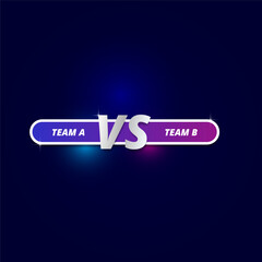Team A vs Team B banner vector for TV television broadcast for sport lower third