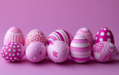 Fototapeta premium Festive Easter Eggs Adorned with Unique Patterns