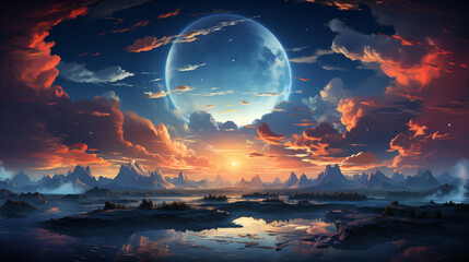 sunrise over the planet