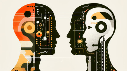 Artificial General Intelligence (AGI), also known as Strong AI refers to a type of Artificial Intelligence that has the Ability to Understand Learn and Apply its Intelligence Symbol Image Background 