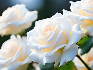 Beautiful White Rose Bouquet for a Romantic Wedding Celebration