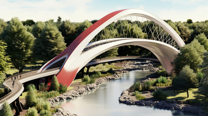 bridge over the river high definition(hd) photographic creative image