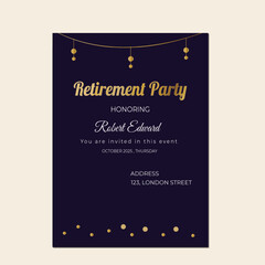 Retirement party invitation template