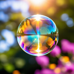Close-up of a soap bubble