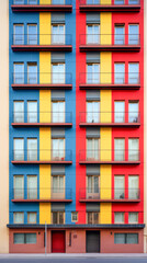 Facade of a patterned building