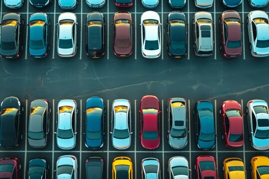 lots of cars on car parking