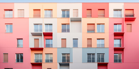 Fototapeta premium Facade of a patterned building