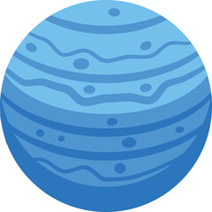 Blue planet icon isometric vector. Space science power. Planet probe