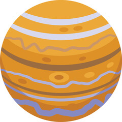 Red stone planet icon isometric vector. Space metal sky. Solar adventure