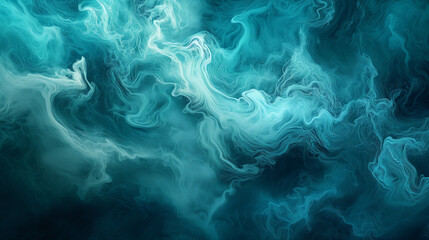Abstract water ocean wave, blue, aqua, teal texture Ai generated image