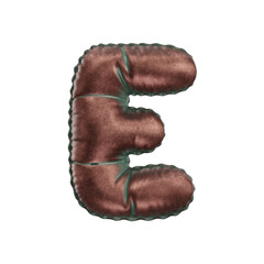 Copper balloon letter E