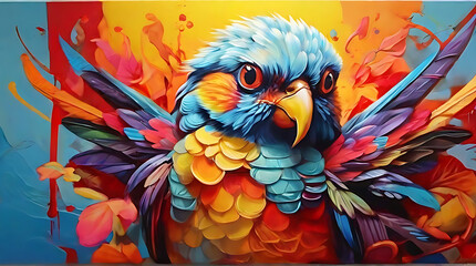 Obraz premium Photo of a colorful Bird . Ai generated ..
