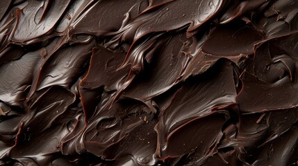 Close Up View of Chocolate Textured Surface - Delicious and Tempting Sweet Treat
